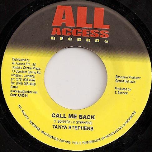 7inch Record TANYA STEPHENS - Call Me Back / Bush Fire AA0014 All Access 2004 Jamaica Reggae, Ska & Dub Used
7inch Record TANYA STEPHENS - Call Me Back / Bush Fire AA0014 All Access 2004 Jamaica Reggae, Ska & Dub Used
