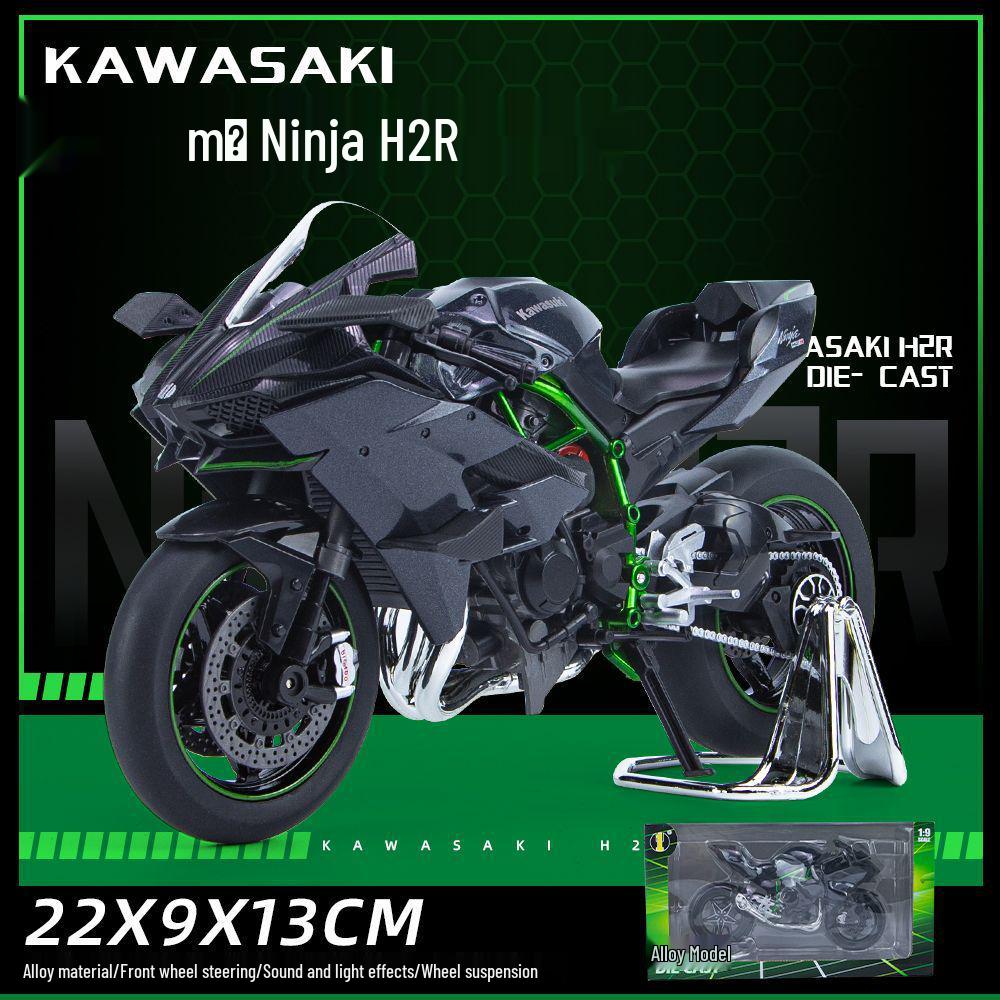Kawasaki H2R Имитация сплава Модель мотоцикла со звуком и светом, 1:9 Масштаб – Идеальный подарок для мальчиков и коллекционеров
Kawasaki H2R Имитация сплава Модель мотоцикла со звуком и светом, 1:9 Масштаб – Идеальный подарок для мальчиков и коллекционеров