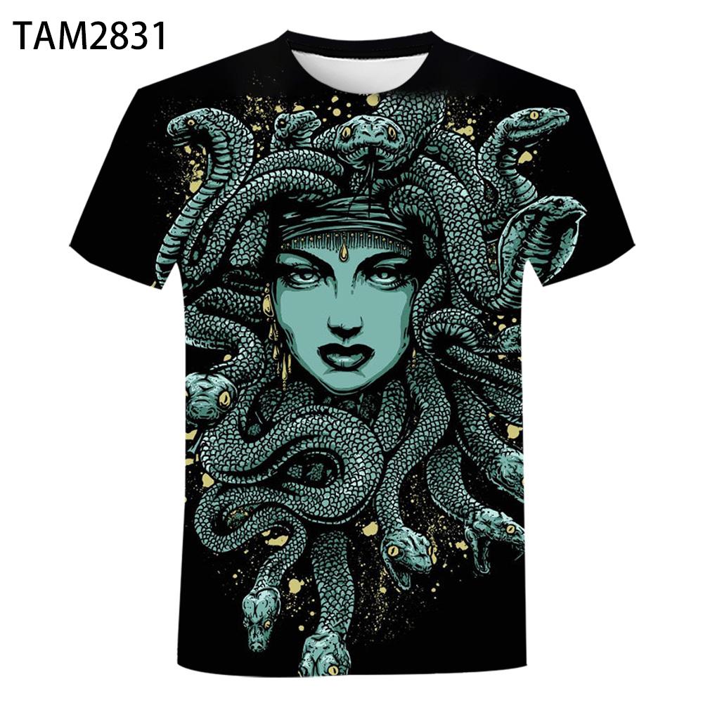 Летняя мужская и женская модная повседневная футболка Medusa с 3D принтом и коротким рукавом, индивидуальный топ Harajuku Lazy Top
Летняя мужская и женская модная повседневная футболка Medusa с 3D принтом и коротким рукавом, индивидуальный топ Harajuku Lazy Top