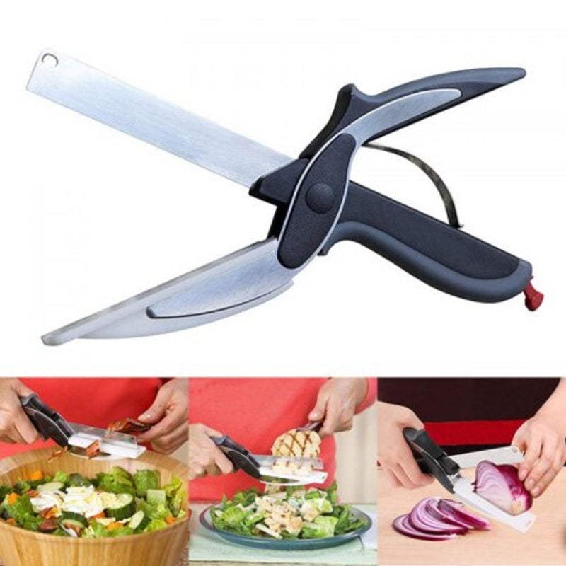 Овощечистки и слайсеры Измельчитель овощей Smart Cutter Clever Scissor Многофункциональный кухонный нож с черным цветом Standard
Овощечистки и слайсеры Измельчитель овощей Smart Cutter Clever Scissor Многофункциональный кухонный нож с черным цветом Standard