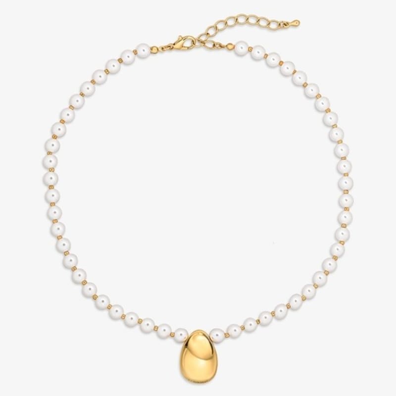 AND THERE PEARL DROP NECKLACE / GOLD gold
AND THERE PEARL DROP NECKLACE / GOLD gold