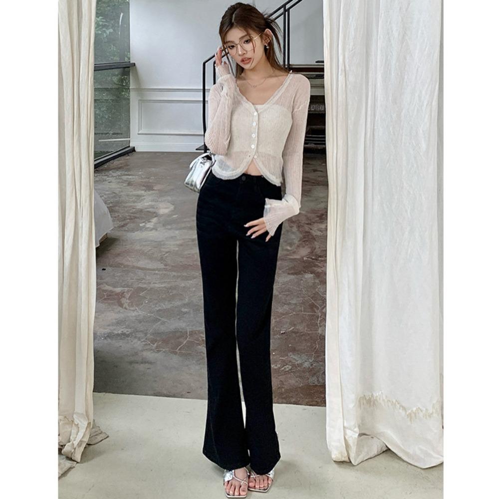 Spring and autumn new simple micro-flared jeans women s high waist personalized meat-covering micro-flared jeans 2XL чёрный
Spring and autumn new simple micro-flared jeans women s high waist personalized meat-covering micro-flared jeans 2XL чёрный