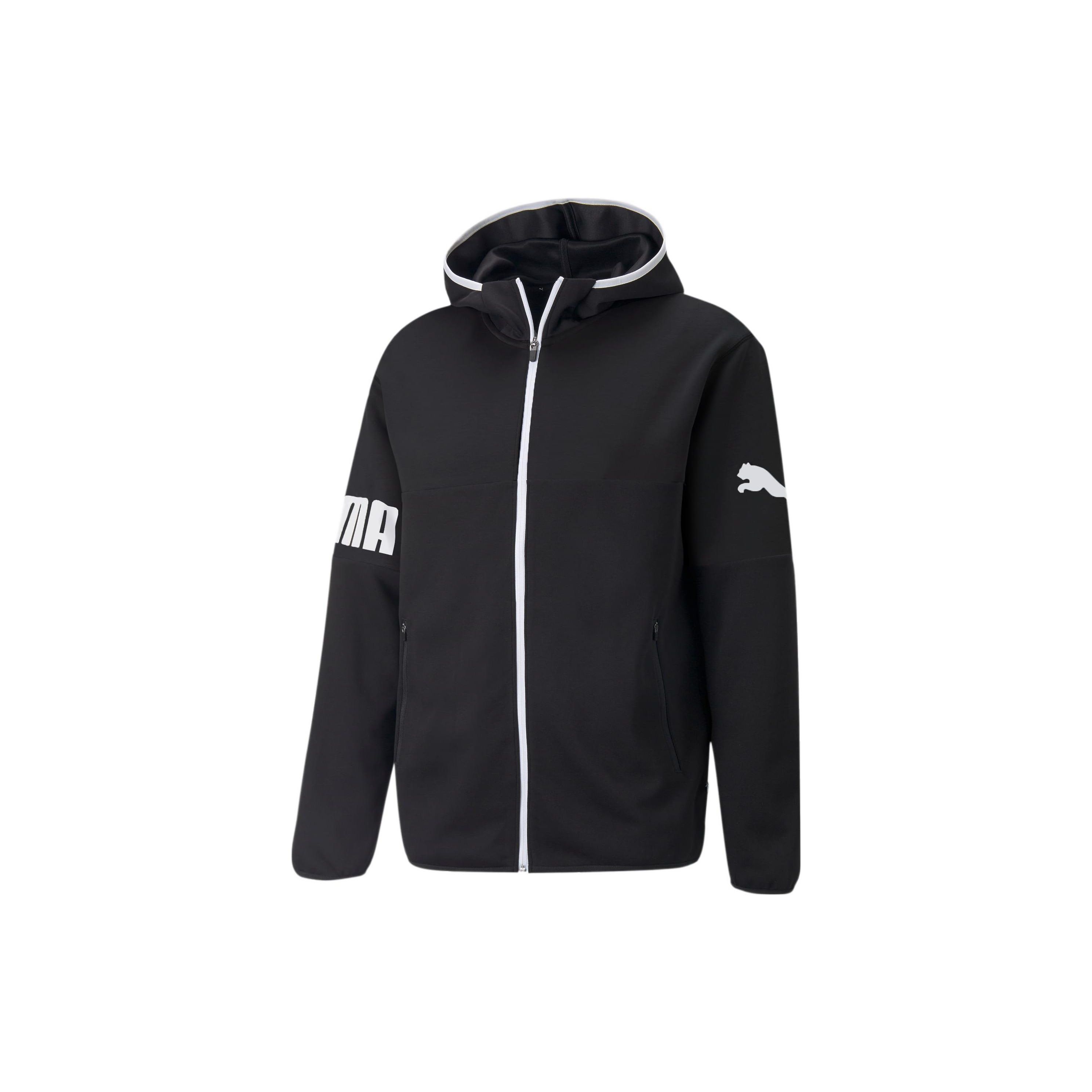 Puma Куртка с капюшоном и застежкой-молнией с логотипом, однотонная, мужская, черная 672501-01 S
Puma Куртка с капюшоном и застежкой-молнией с логотипом, однотонная, мужская, черная 672501-01 S
