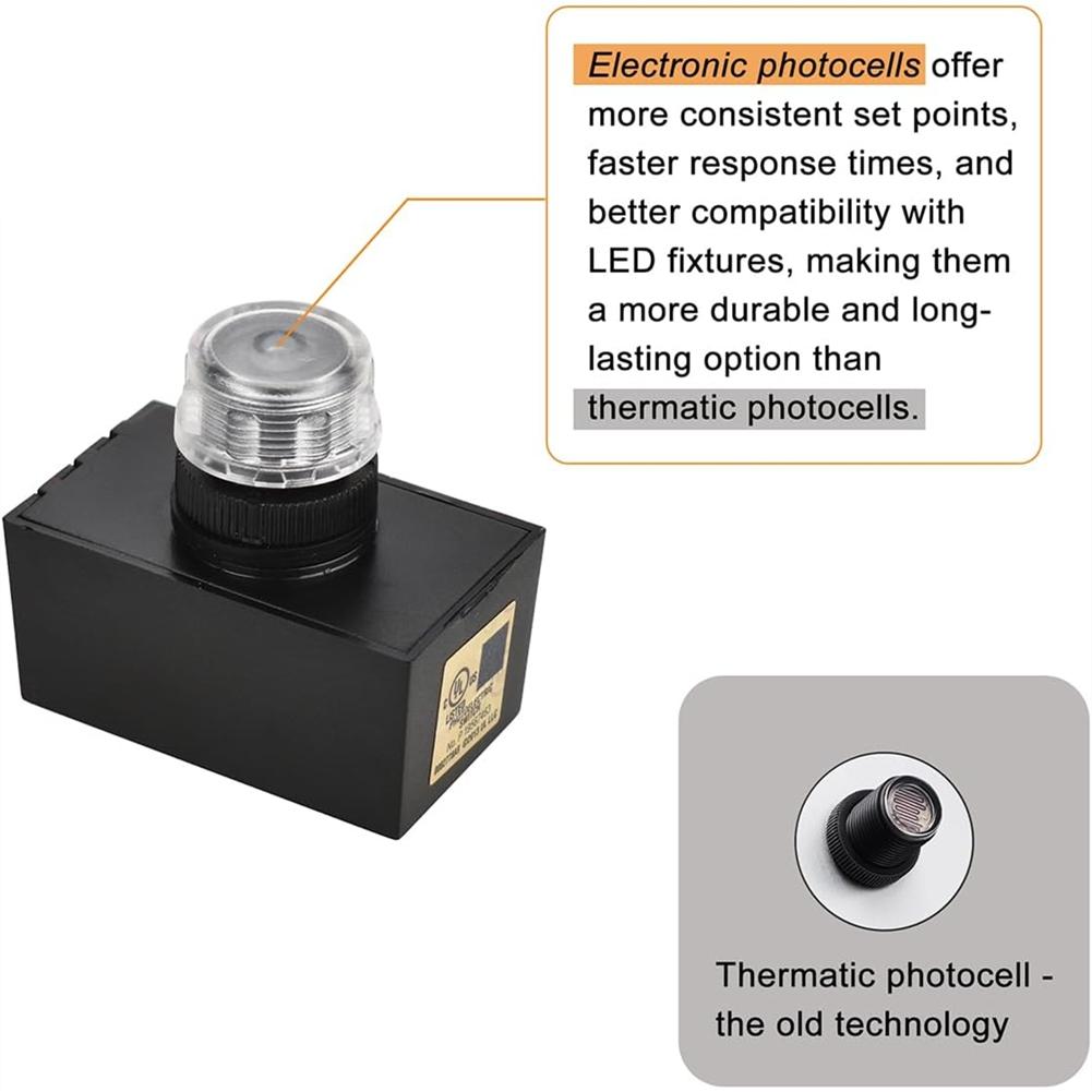 2Pcs Hard-Wired Post Eye Light Control Sensor, 100-277V Auto on/Off, Outdoor Waterproof Dusk to Dawn Photocell China Mainland
2Pcs Hard-Wired Post Eye Light Control Sensor, 100-277V Auto on/Off, Outdoor Waterproof Dusk to Dawn Photocell China Mainland