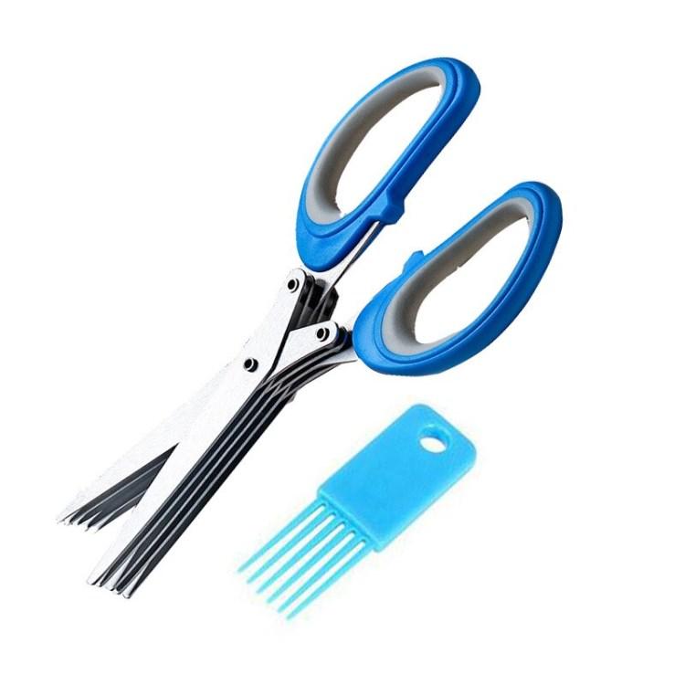 Multi-layer Kitchen Scissor Onion Cutting Knife Stainless Steel Food Scissors Herb Cutter Blue
Multi-layer Kitchen Scissor Onion Cutting Knife Stainless Steel Food Scissors Herb Cutter Blue