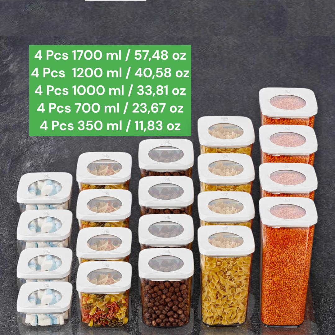 5/10/15/20 шт. кухонная коробка для хранения продуктов, органайзер, набор контейнеров, вакуумная крышка, герметичная прозрачная площадь для сухих бобовых, специй
5/10/15/20 шт. кухонная коробка для хранения продуктов, органайзер, набор контейнеров, вакуумная крышка, герметичная прозрачная площадь для сухих бобовых, специй