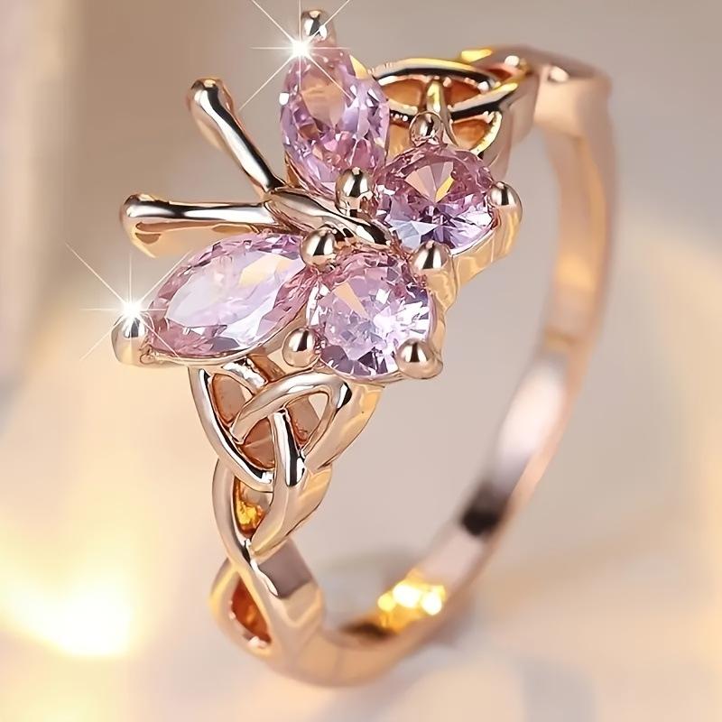 Pink Diamond Butterfly Ring Fashion Exquisite Personality Design Ring Fashion Jewelry Women s Jewelry No. 6
Pink Diamond Butterfly Ring Fashion Exquisite Personality Design Ring Fashion Jewelry Women s Jewelry No. 6