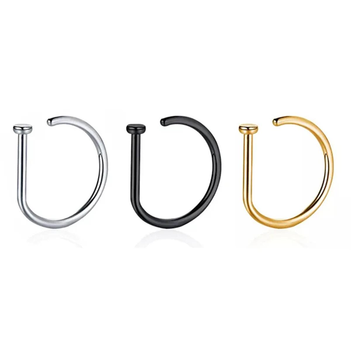 3-5Pcs Hypoallergenic 316L Stainless Steel Fake Piercing Nose Rings,D-Shape Septum Nose Ring Clip On Nose False Piercing Jewelry 20G-0.8mm-8mm
3-5Pcs Hypoallergenic 316L Stainless Steel Fake Piercing Nose Rings,D-Shape Septum Nose Ring Clip On Nose False Piercing Jewelry 20G-0.8mm-8mm
