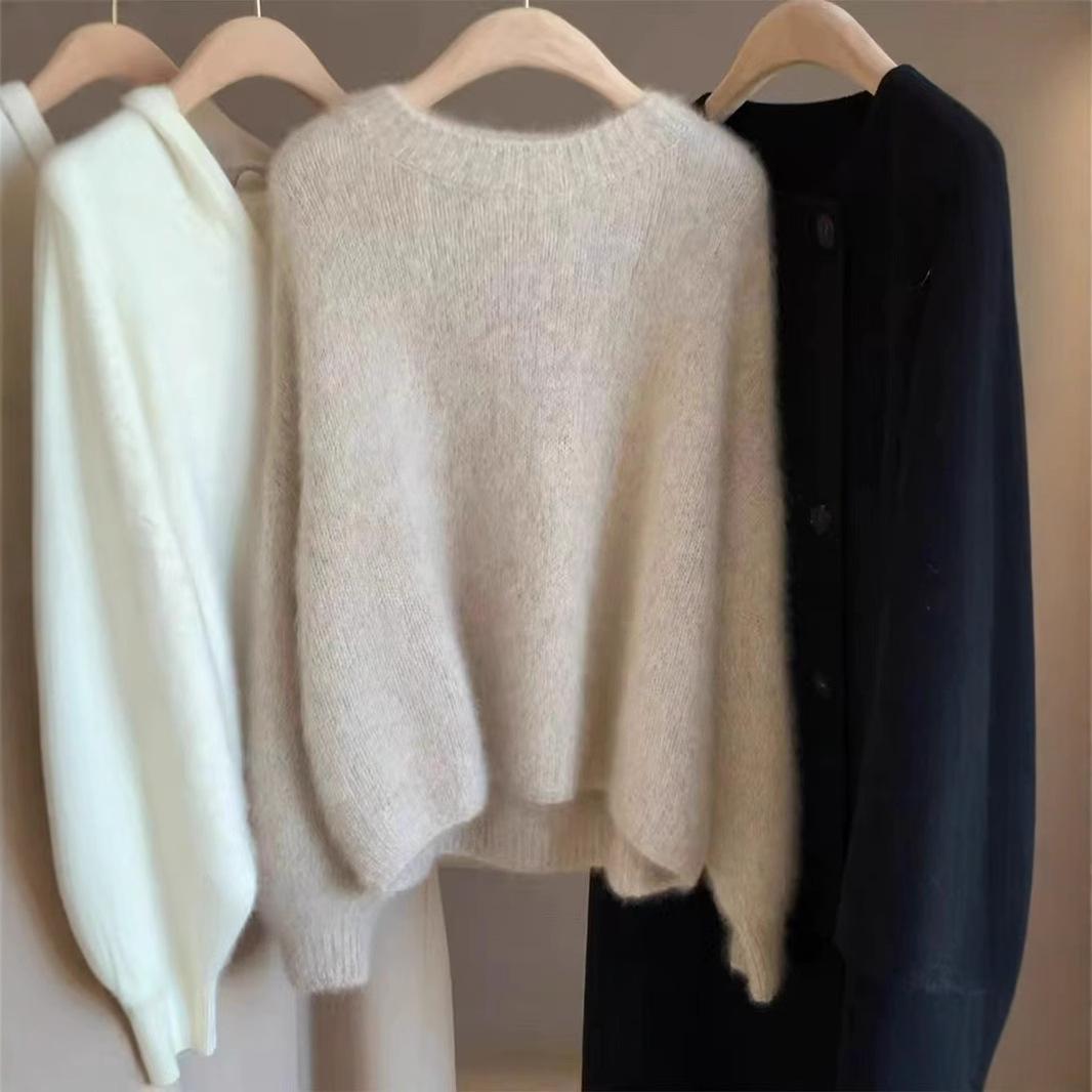 Korean Style Pure Wool Round Neck Sweater for Women - Autumn/Winter Lazy Gentle Knitwear M
Korean Style Pure Wool Round Neck Sweater for Women - Autumn/Winter Lazy Gentle Knitwear M