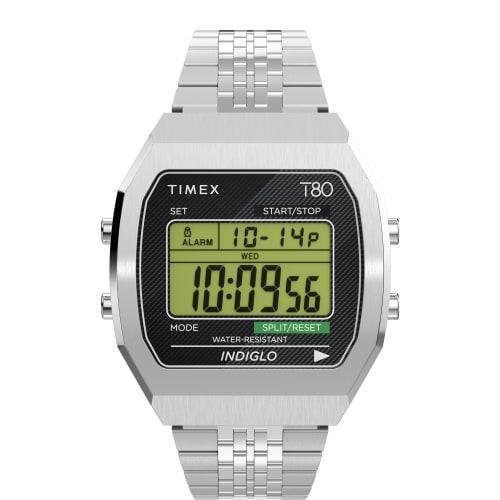 Timex Uni T80 Steel 36mm Watch, Stainless Steel/Digital/Stainless Steel. One Size, 36mm T80 Steel.
Timex Uni T80 Steel 36mm Watch, Stainless Steel/Digital/Stainless Steel. One Size, 36mm T80 Steel.