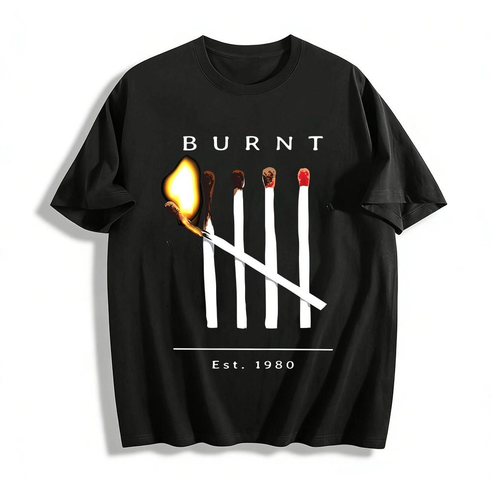 Fun Burning Match Gradient Print Casual T-Shirt Pure cotton T-shirt XXS
Fun Burning Match Gradient Print Casual T-Shirt Pure cotton T-shirt XXS