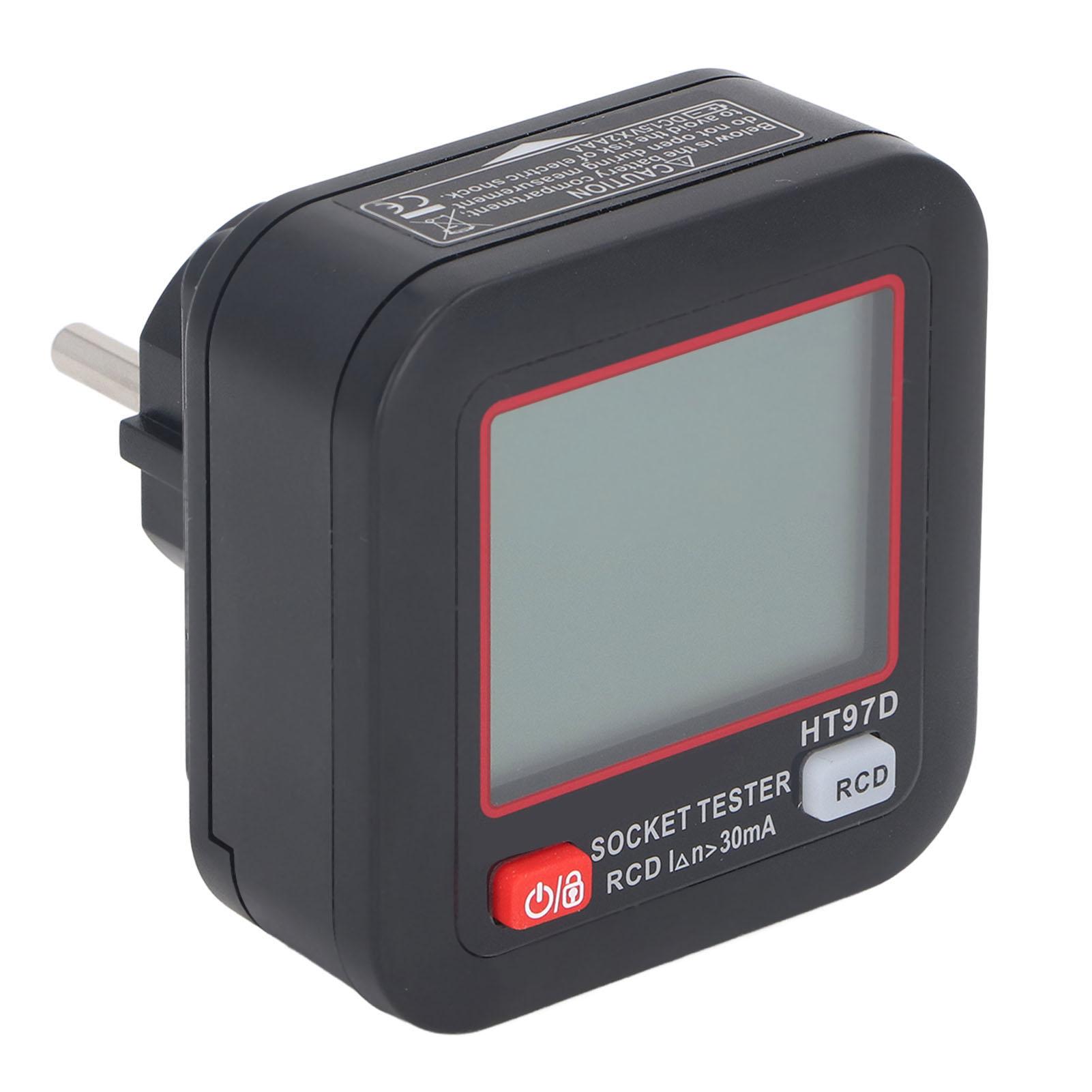 Socket Tester LCD Display RCD Trip Test Polarity Phase Check Electrical Receptacle Detector
Socket Tester LCD Display RCD Trip Test Polarity Phase Check Electrical Receptacle Detector