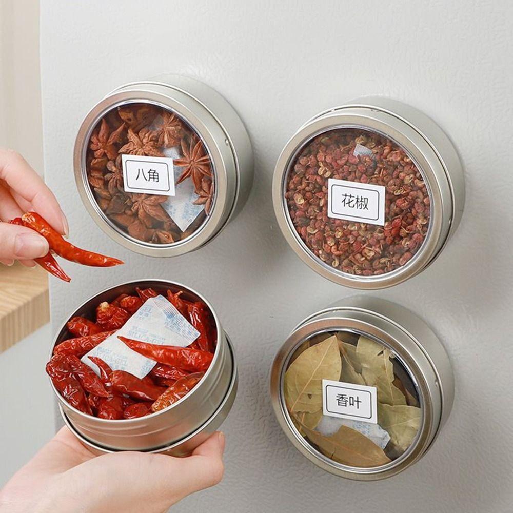 3Pcs Silver Magnetic Seasoning Containers Round Condiments Box Magnetic Spice Jars for Home 3Pcs
3Pcs Silver Magnetic Seasoning Containers Round Condiments Box Magnetic Spice Jars for Home 3Pcs
