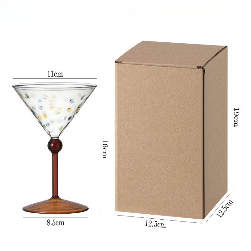 Retro Colorful Polka Dots Glass Cup Transparent Cocktail Glasses High Footed Cocktail Champagne Glasses Home Bar Party Drinkware 190ml
Retro Colorful Polka Dots Glass Cup Transparent Cocktail Glasses High Footed Cocktail Champagne Glasses Home Bar Party Drinkware 190ml