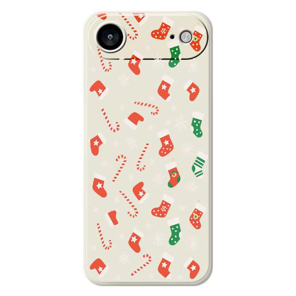 For iPhone 17 Air Case Red Green Socks and Canes Pattern Printing Straight Edge TPU Phone Back Cover Beige
For iPhone 17 Air Case Red Green Socks and Canes Pattern Printing Straight Edge TPU Phone Back Cover Beige