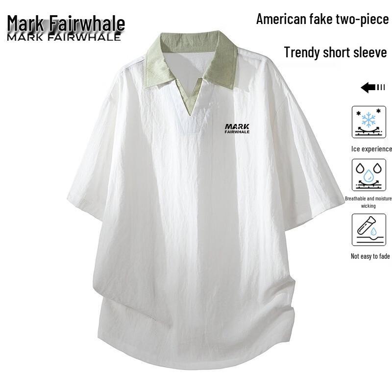 Mark Fairwhale Men s Summer Faux Two-Piece Lapel T-Shirt M
Mark Fairwhale Men s Summer Faux Two-Piece Lapel T-Shirt M