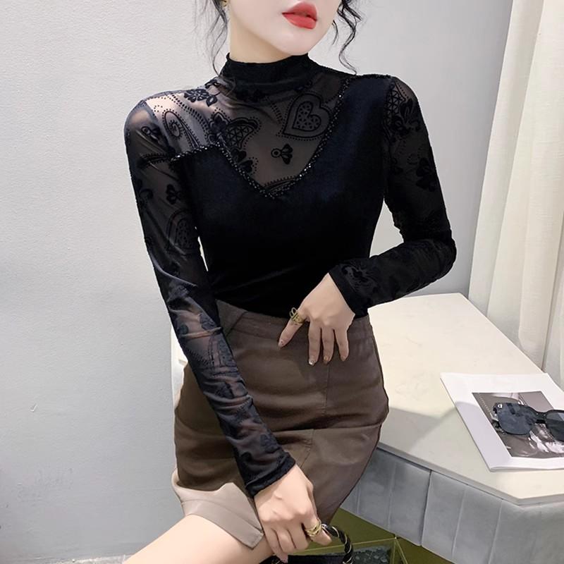 Базовая рубашка с полуводолазкой для женщин с футболкой с длинными рукавами в зимнем сексуальном сетчатом топе с тяжелыми бусинами L
Базовая рубашка с полуводолазкой для женщин с футболкой с длинными рукавами в зимнем сексуальном сетчатом топе с тяжелыми бусинами L