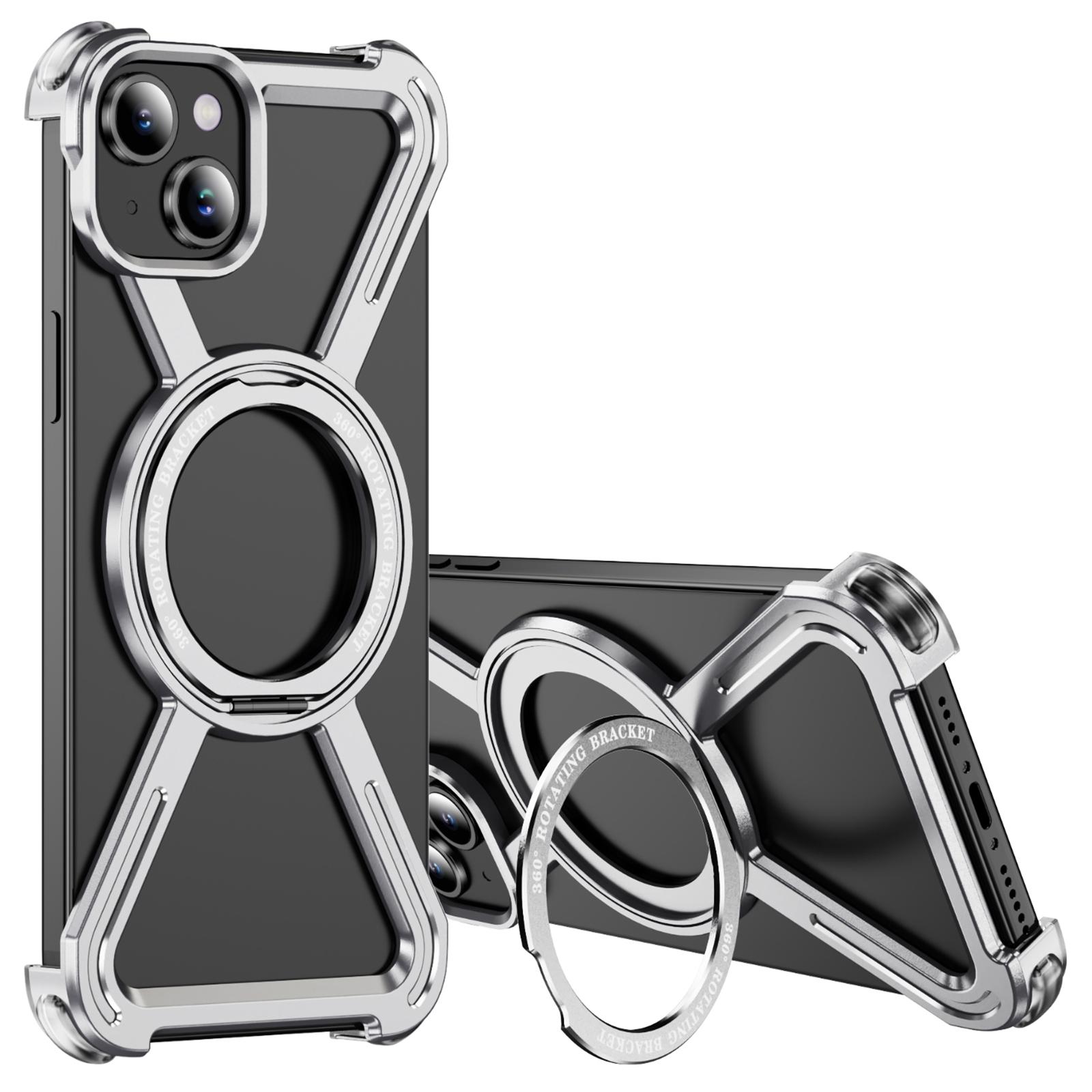 For iPhone 15 Plus/14 Plus Bumper Cases Borderless Metal Frame Cover Compatible with MagSafe Kickstand Silver
For iPhone 15 Plus/14 Plus Bumper Cases Borderless Metal Frame Cover Compatible with MagSafe Kickstand Silver