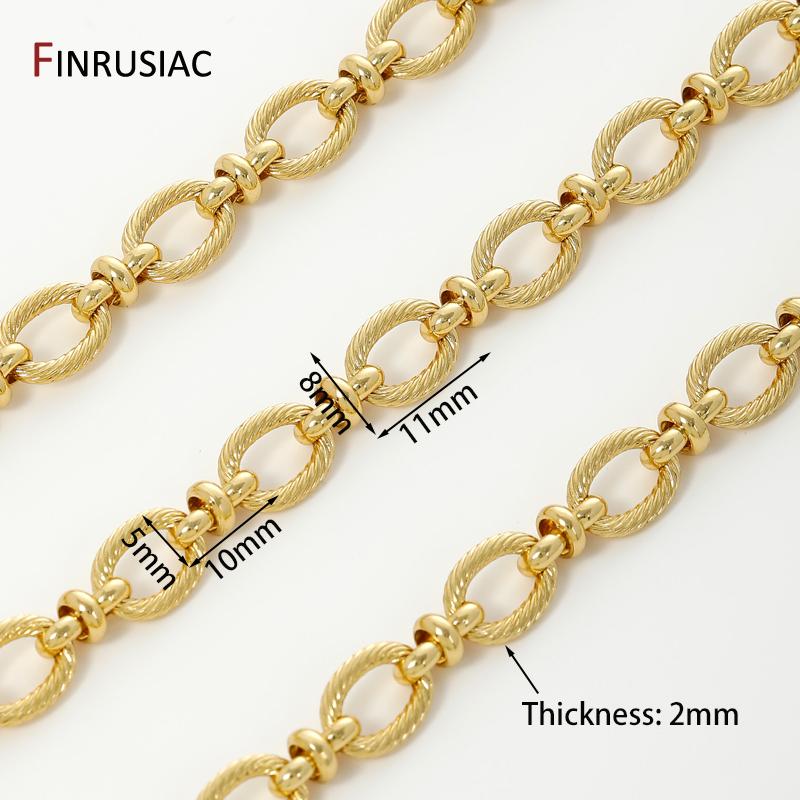 18K Gold Plated Brass Thick Twisted Oval Link Chain,8*11mm Cable Chain for DIY Jewelry Necklace Bracelet Making Supplies 0.5 meter
18K Gold Plated Brass Thick Twisted Oval Link Chain,8*11mm Cable Chain for DIY Jewelry Necklace Bracelet Making Supplies 0.5 meter