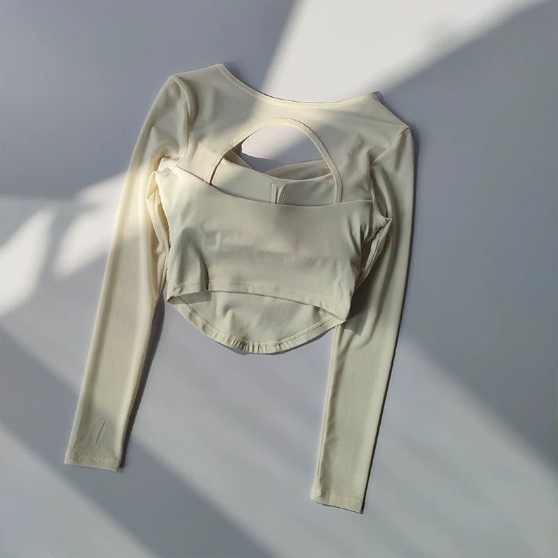 New Arrival Yoga Mesh Sports with Cushion Tops Hollow-out Elegant Beauty Back Professional Pilates Workout Long Sleeve Shallow Ivory XL (62.50 kg-67.50 kg
New Arrival Yoga Mesh Sports with Cushion Tops Hollow-out Elegant Beauty Back Professional Pilates Workout Long Sleeve Shallow Ivory XL (62.50 kg-67.50 kg