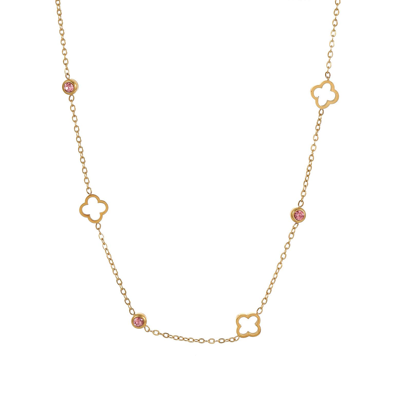 Ожерелье из титановой стали с четырьмя листами клевера, цирконий не теряет цвет, простое, легкое, роскошное, женская изящная цепочка на ключицу
Ожерелье из титановой стали с четырьмя листами клевера, цирконий не теряет цвет, простое, легкое, роскошное, женская изящная цепочка на ключицу