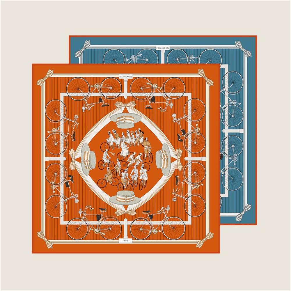 POBING Manual Hand Rolled Twill Silk Scarf Women Carriage Double Print Square Scarves Wraps Echarpes Foulards Femme Hijab 90CM 90CM x 90CM
POBING Manual Hand Rolled Twill Silk Scarf Women Carriage Double Print Square Scarves Wraps Echarpes Foulards Femme Hijab 90CM 90CM x 90CM