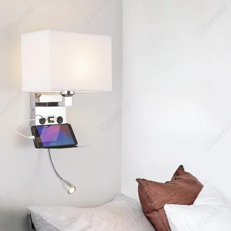Creative LED Fabric Lampshade E27 Dual Switch Wall Lamp USB Charging Port Living Room Bedroom Lighting Reading Wall Lamp white light белый
Creative LED Fabric Lampshade E27 Dual Switch Wall Lamp USB Charging Port Living Room Bedroom Lighting Reading Wall Lamp white light белый