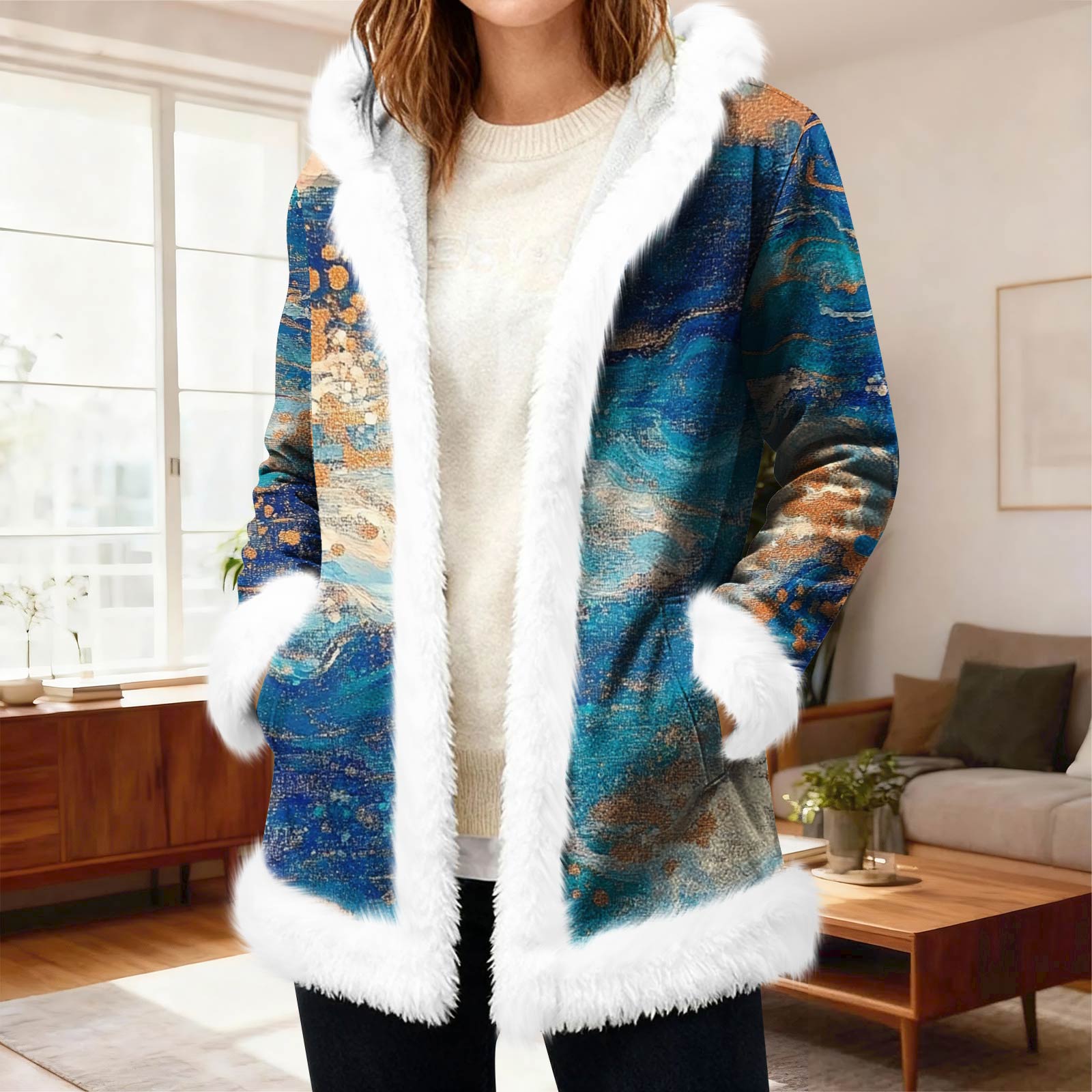 Women s Casual Fleece Hooded Cardigan With Pockets Warm Outerwear XXXXL
Women s Casual Fleece Hooded Cardigan With Pockets Warm Outerwear XXXXL