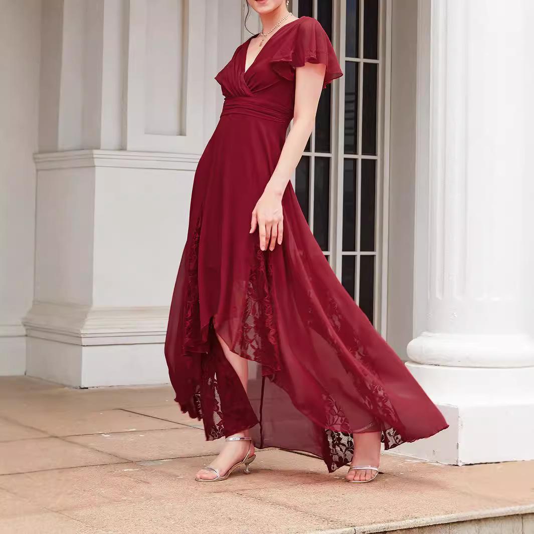 2025 new women s clothing new V-neck short-sleeved dress solid color dress XL бордовий
2025 new women s clothing new V-neck short-sleeved dress solid color dress XL бордовий