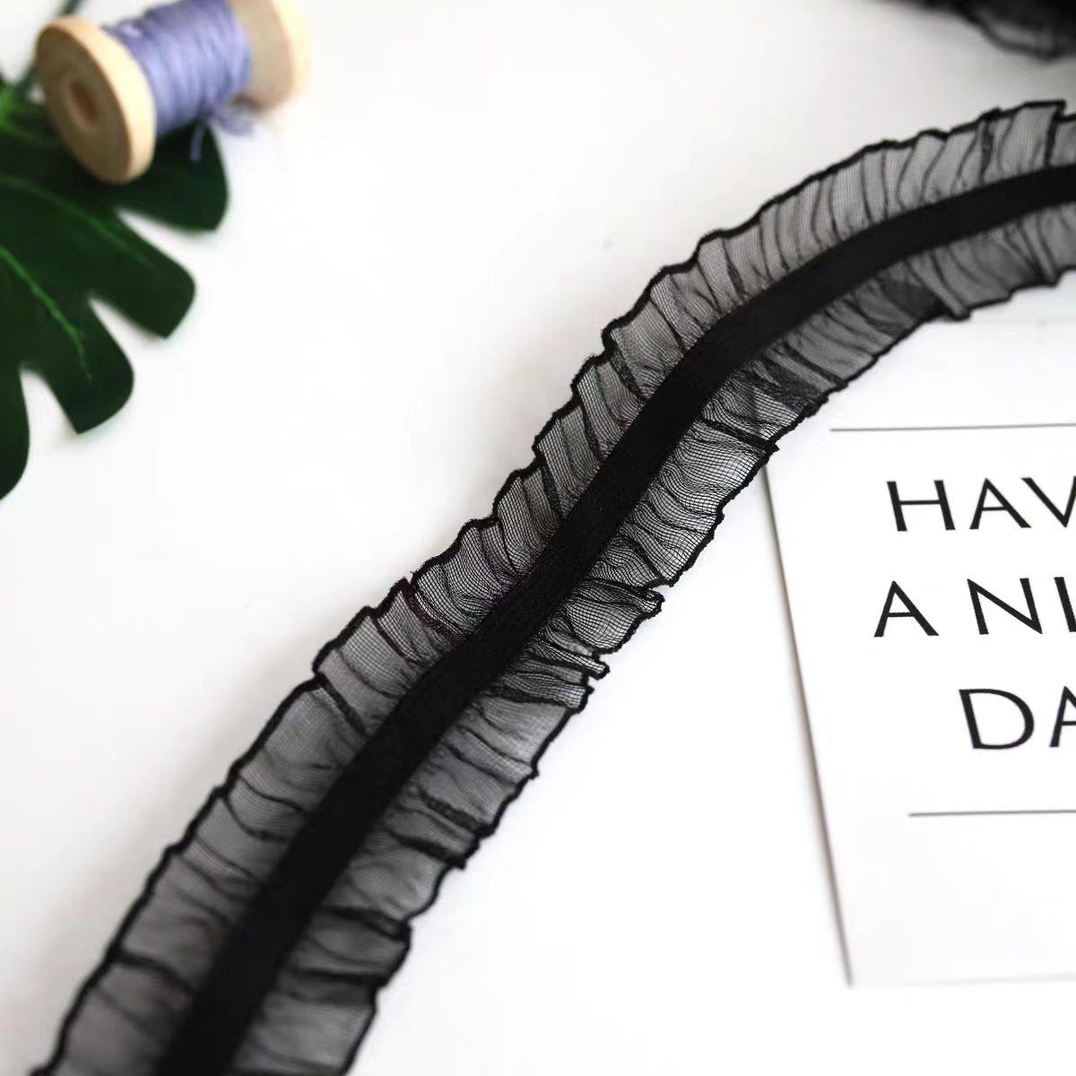 5 Yards/lot Black Gray Elastic Bilateral Lace Trim Ruffle DIY Lace Ribbon 2.5cm Width чёрный
5 Yards/lot Black Gray Elastic Bilateral Lace Trim Ruffle DIY Lace Ribbon 2.5cm Width чёрный