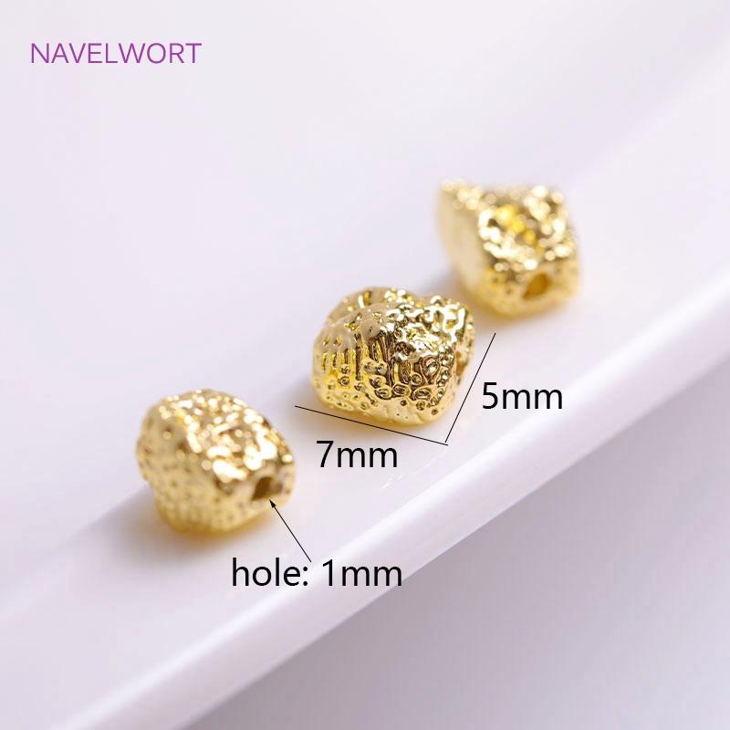 7mm*5mm 18K Gold Plating Brass Irregular Spacer Beads For Bracelet Necklace Making Findings DIY Jewelry Making Accessories 5 pieces
7mm*5mm 18K Gold Plating Brass Irregular Spacer Beads For Bracelet Necklace Making Findings DIY Jewelry Making Accessories 5 pieces