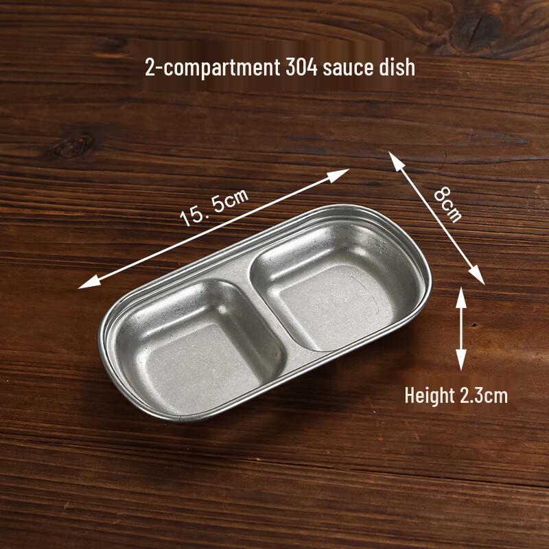 Vintage Stainless Steel Two-Compartment Sauce Dish
Vintage Stainless Steel Two-Compartment Sauce Dish