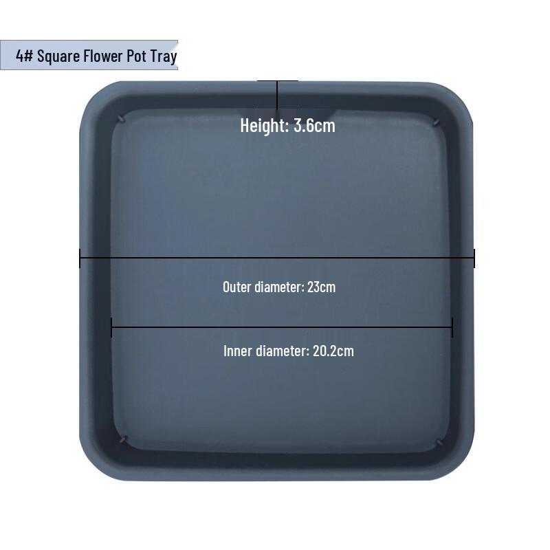 Square Plastic Flower Pot Drip Trays (5-Pack)
Square Plastic Flower Pot Drip Trays (5-Pack)