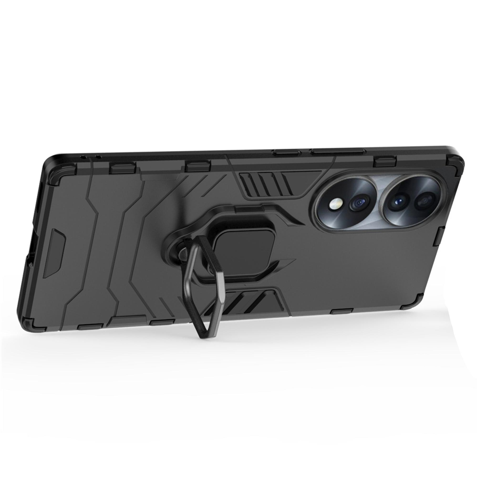 For Honor 70 5G TPU+PC Anti-fall Protective Phone Case Military Grade Armor Ring Holder Kickstand Back Shell Black
For Honor 70 5G TPU+PC Anti-fall Protective Phone Case Military Grade Armor Ring Holder Kickstand Back Shell Black