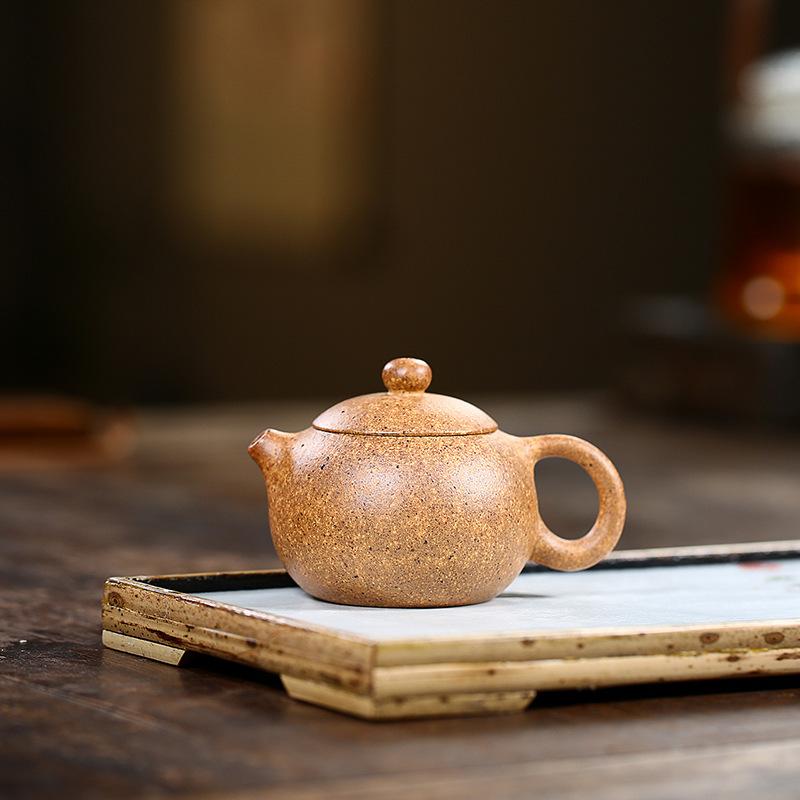 130 мл чайники из фиолетовой глины Исин, ручная работа, горшок Сиши, сырая руда, гипертермический раздел, грязевой чайник для замачивания чая с фильтром, чайный набор «Цзыша»