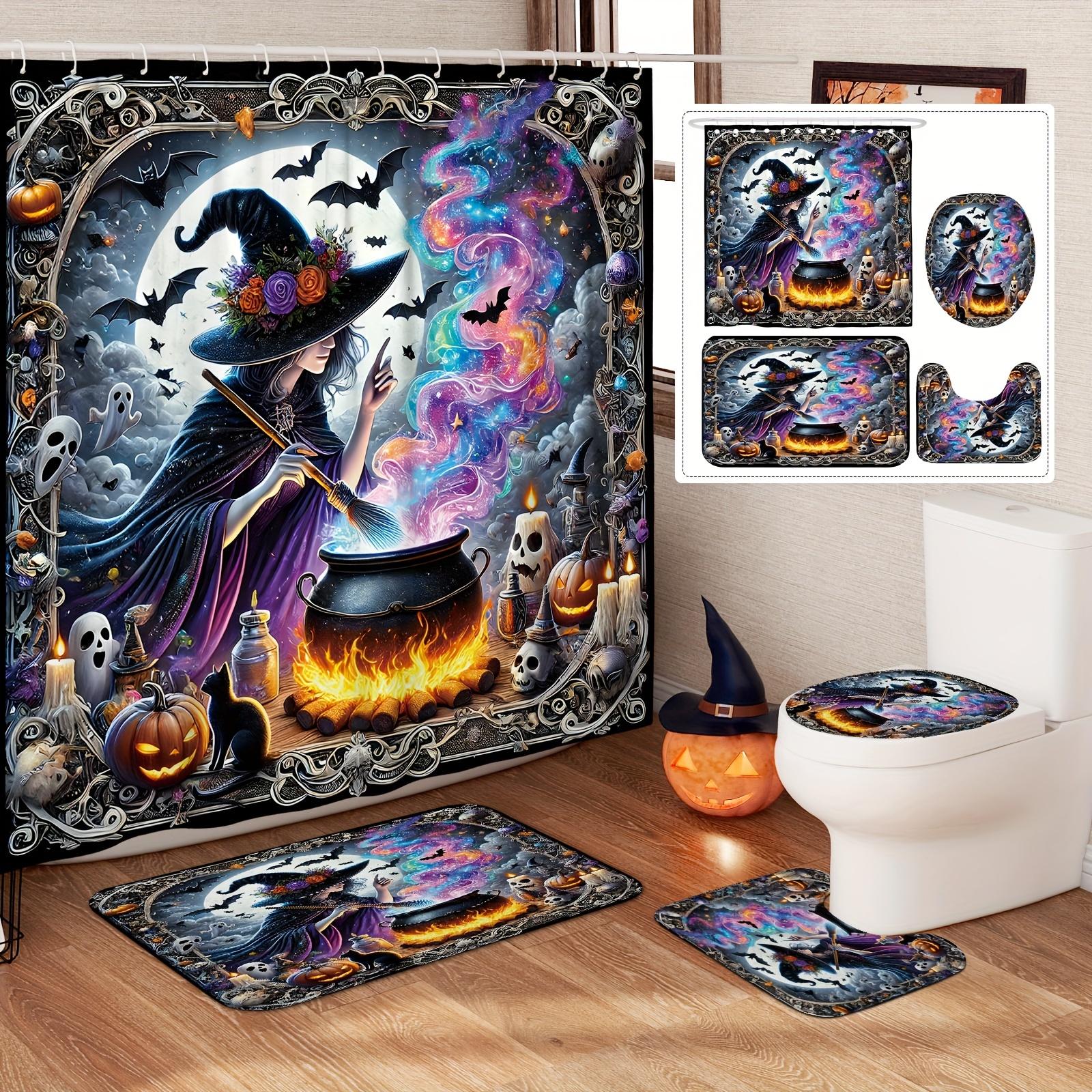 Halloween Multicolor Bath Curtain Set - Includes Shower Curtain And Bath Mat For Bathroom Or Shower Room Decor W60H190(CM)-1 Pcs
Halloween Multicolor Bath Curtain Set - Includes Shower Curtain And Bath Mat For Bathroom Or Shower Room Decor W60H190(CM)-1 Pcs