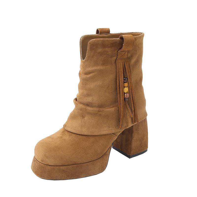 2025 new autumn and winter boots thick heel fashion boots retro pleated stacking boots slim pointed temperament sleeve boots 40 верблюд
2025 new autumn and winter boots thick heel fashion boots retro pleated stacking boots slim pointed temperament sleeve boots 40 верблюд