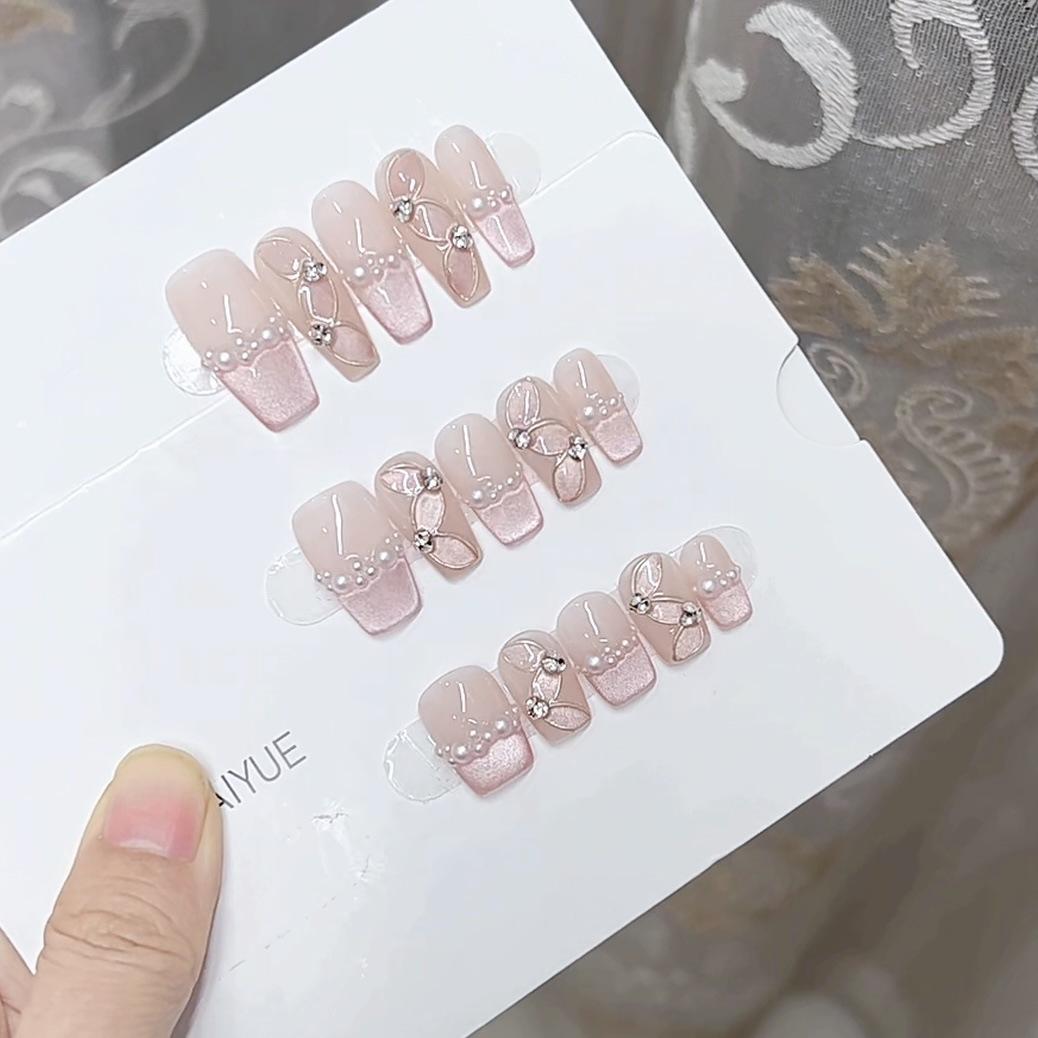 Pure Hand-made Phototherapy Wearable Nail Piece Silky Ribbon Wearable Nail Finished Product Reusable Nail Art large L
Pure Hand-made Phototherapy Wearable Nail Piece Silky Ribbon Wearable Nail Finished Product Reusable Nail Art large L