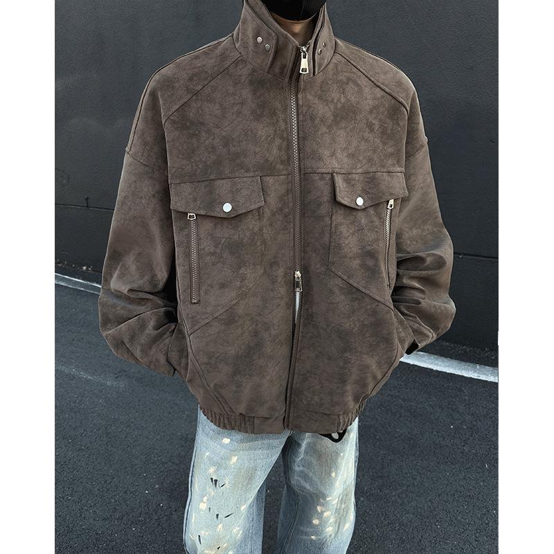 Мужская куртка из искусственной кожи - Весна/Осень, Высококачественная, Воротник-стойка, Американский ретро, Красивый стиль рабочей одежды XL (130-145 jin)
Мужская куртка из искусственной кожи - Весна/Осень, Высококачественная, Воротник-стойка, Американский ретро, Красивый стиль рабочей одежды XL (130-145 jin)