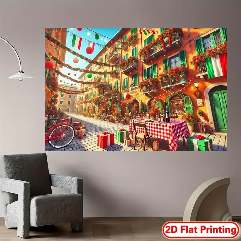 2D Italy Holiday Backdrop, Festive Street with Red White & Green Decor for Parties 47.2x31.5inch/120*80cm
2D Italy Holiday Backdrop, Festive Street with Red White & Green Decor for Parties 47.2x31.5inch/120*80cm
