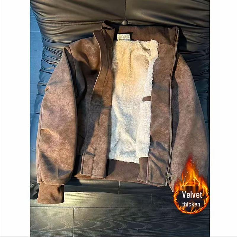 Men s American Tie-Dye PU Leather Cotton Jacket - Winter Plus Velvet Warm Stand Collar Motorcycle Coat M коричневий
Men s American Tie-Dye PU Leather Cotton Jacket - Winter Plus Velvet Warm Stand Collar Motorcycle Coat M коричневий