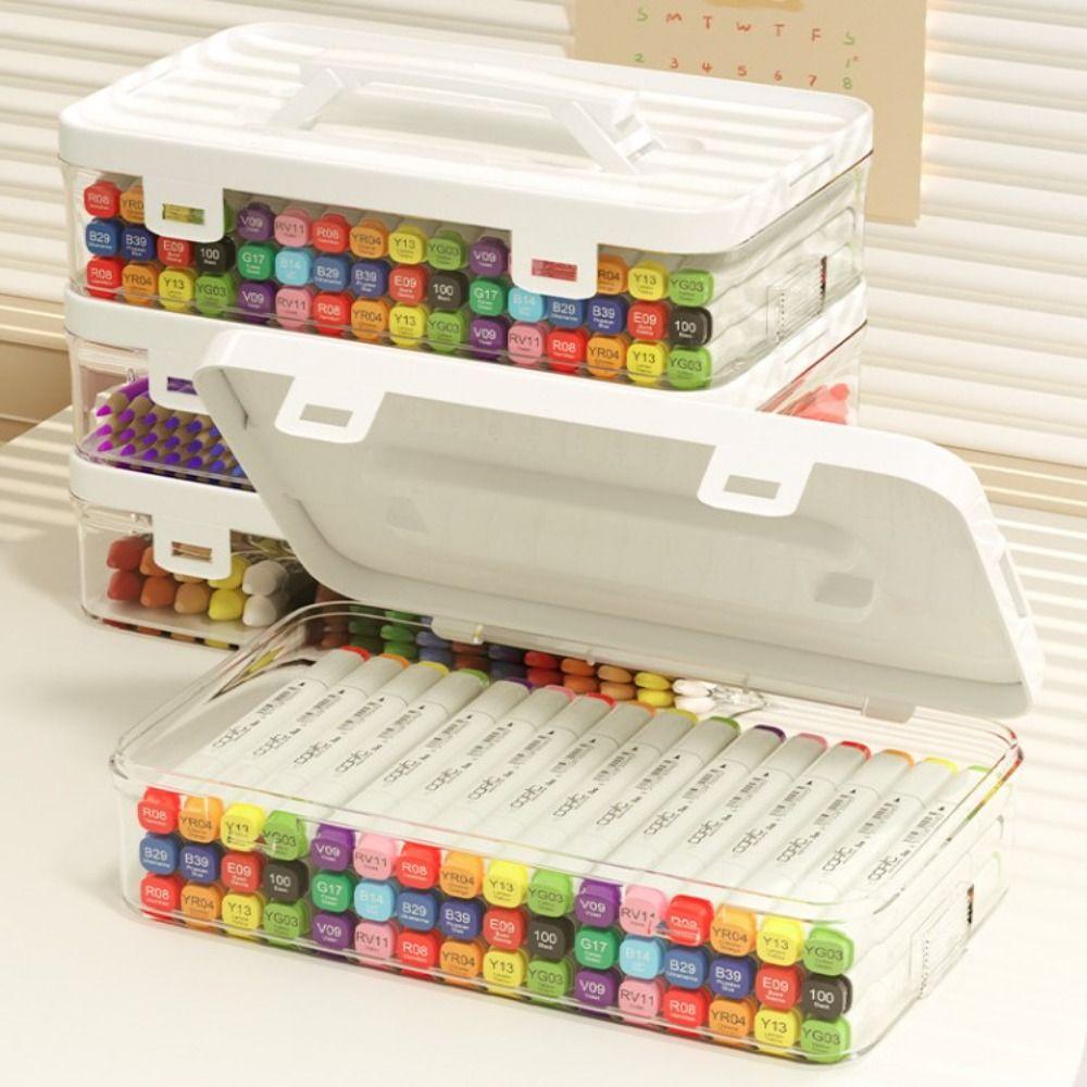 Transparent Art Marker Pen Case Simple Desk Storage Box Marker Pen Holder School & Office прозорий
Transparent Art Marker Pen Case Simple Desk Storage Box Marker Pen Holder School & Office прозорий