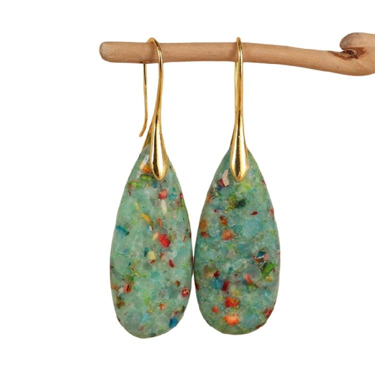 Lightweight Drop Earrings With Double Color Stones 5cm Fluid Design Copper Based Sophisticated Jewelry For Daily Comfort Wear
Lightweight Drop Earrings With Double Color Stones 5cm Fluid Design Copper Based Sophisticated Jewelry For Daily Comfort Wear