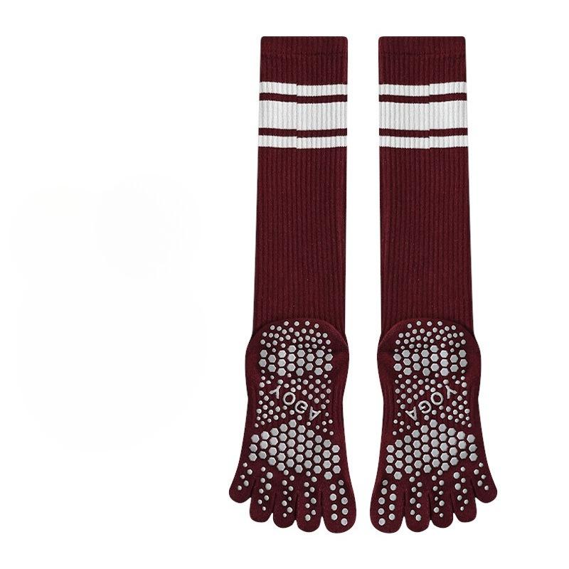 Носки для йоги с пятью пальцами, Противоскользящие, Женские для бега, Прыжков со скакалкой, Фитнеса, Велоспорта, Давление, Икры, Спортивные, Длинные чулки 1 pair темно-красного
Носки для йоги с пятью пальцами, Противоскользящие, Женские для бега, Прыжков со скакалкой, Фитнеса, Велоспорта, Давление, Икры, Спортивные, Длинные чулки 1 pair темно-красного