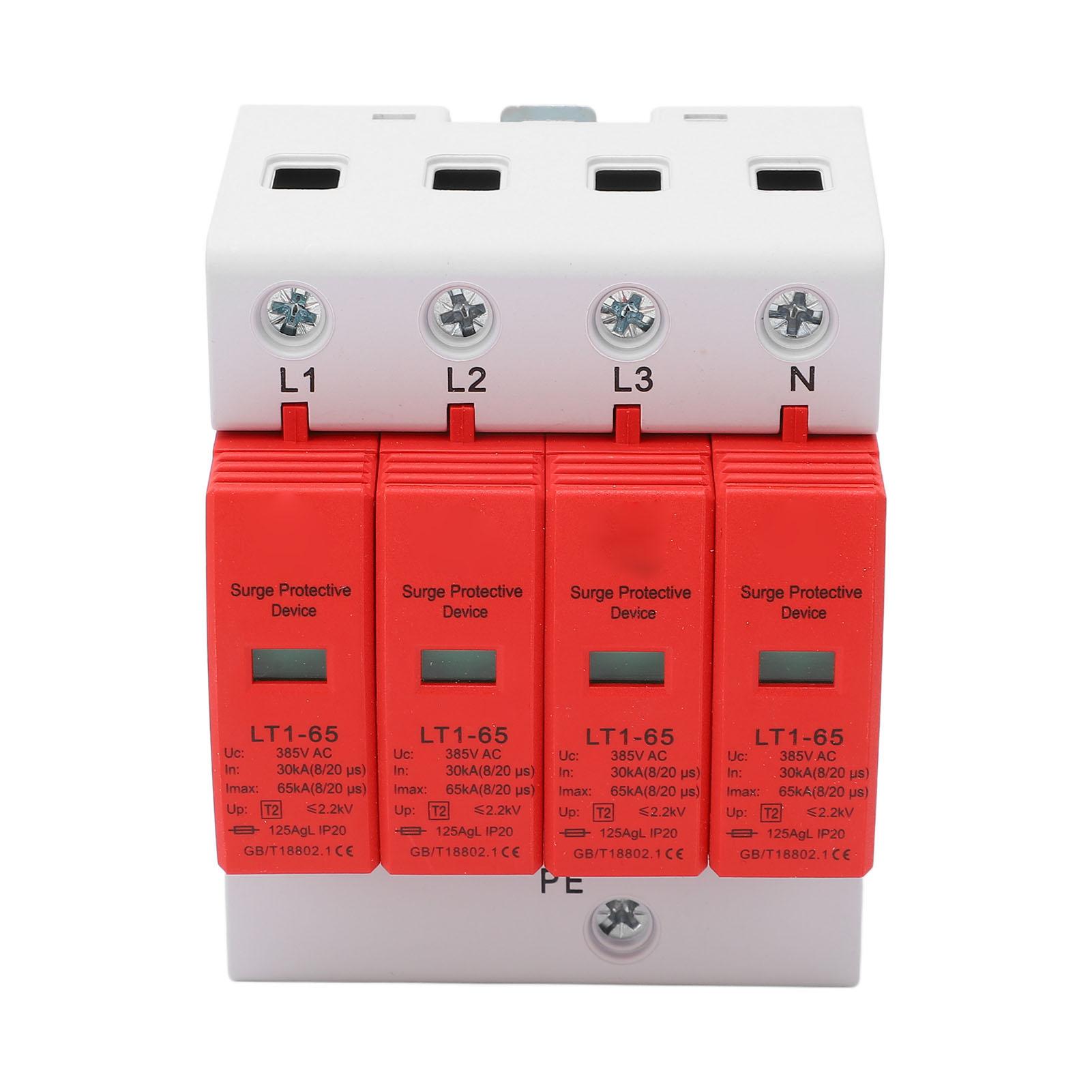 4P Surge Protective Device High Accuracy Exquisite Craftsmanship Safe Arrester Device AC385V
4P Surge Protective Device High Accuracy Exquisite Craftsmanship Safe Arrester Device AC385V