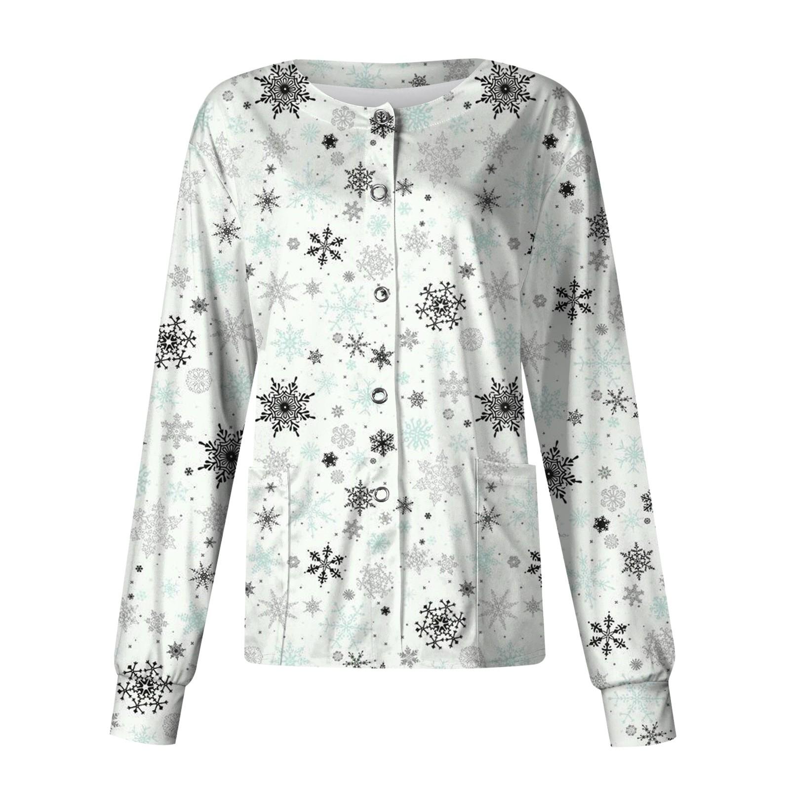 Женские топы с длинными рукавами и карманами, рабочий воротник-стойка, однобортный защитный комбинезон, куртка, рождественский топ M белый
Женские топы с длинными рукавами и карманами, рабочий воротник-стойка, однобортный защитный комбинезон, куртка, рождественский топ M белый