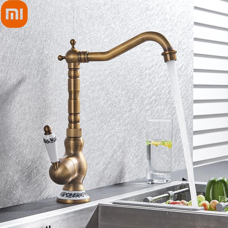 Xiaomi Kitchen Basin Faucet Bath Kitchen Sink Faucets Antique Brass Single Handle Kitchen Deck Mounted Hot and Cold Water Mixer Basin Sink Taps
Xiaomi Kitchen Basin Faucet Bath Kitchen Sink Faucets Antique Brass Single Handle Kitchen Deck Mounted Hot and Cold Water Mixer Basin Sink Taps