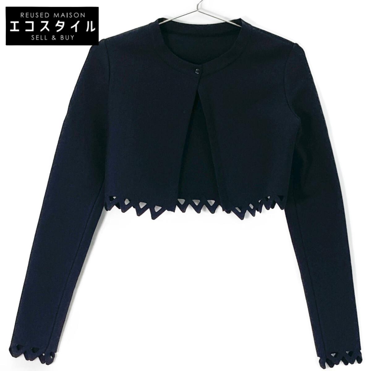 ALAIA Black rayon blend cropped cardigan tops 36 blackUsed
ALAIA Black rayon blend cropped cardigan tops 36 blackUsed