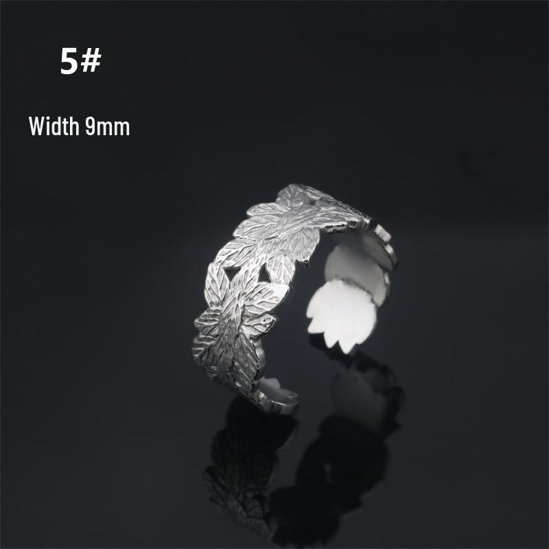 Stainless Steel Adjustable Maple Leaf Flower Ring - Unisex Titanium Steel Hand Jewelry Size 8
Stainless Steel Adjustable Maple Leaf Flower Ring - Unisex Titanium Steel Hand Jewelry Size 8