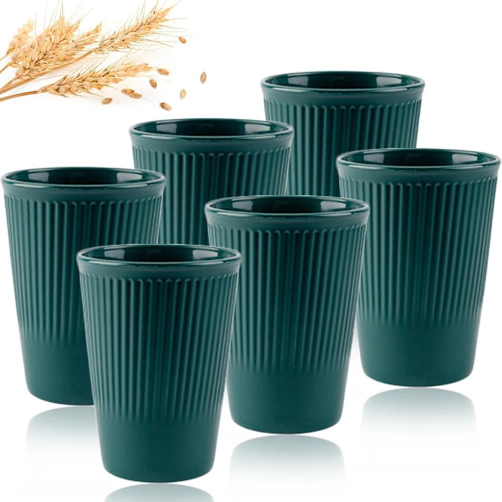 6Pcs Green Washable Wheat Straw Cups Durable Reusable Cups for Water Milk Tea Coffee - Eco-Friendly BPA-Free Dishwasher Safe 6Pcs зелёный
6Pcs Green Washable Wheat Straw Cups Durable Reusable Cups for Water Milk Tea Coffee - Eco-Friendly BPA-Free Dishwasher Safe 6Pcs зелёный